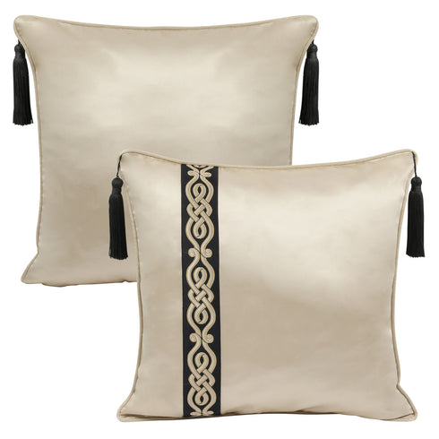 Brianna Latte Silk Cushion